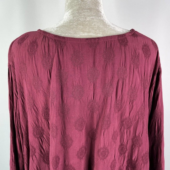 J. Jill JJill 2pc Set Size 4X Top Shirt Skirt Elastic Waist Plum Purple Crinkle - Picture 7 of 12